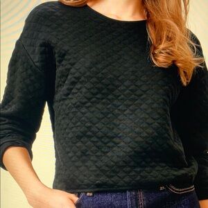 Black Quilted Women's Top
